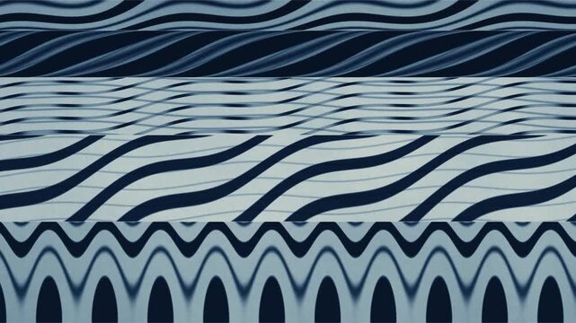 Slit Scan Strip Photography Time Record Abstract Ink Bands Motion Background Seamless Loop in soft prussian tones