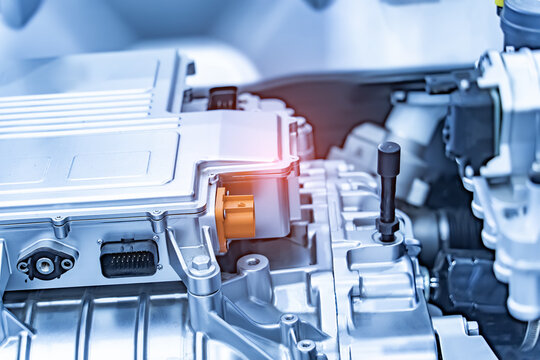 electric system of eco car front engine Automotive part concept