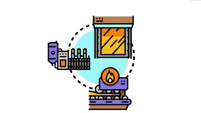 Basic oxygen furnace steelmaking vessel industrial production, metallurgy, and material manufacturing processes, showing molten metal and machinery for metal processing