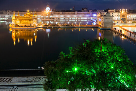 India, Punjab, Amritsar, View of Golden Temple