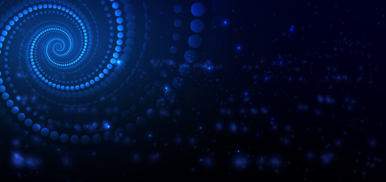 Abstract futuristic technology background featuring glowing blue neon data streams.