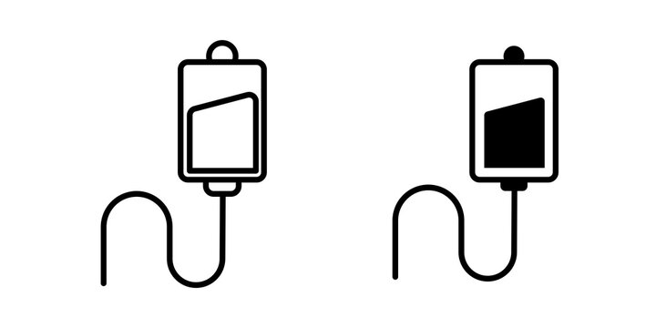 IV bag icon line logos kit