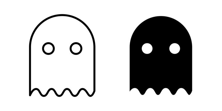 Ghost icon line logos kit
