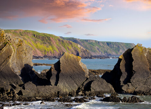Great Britain, England, Devon, Hartland, Hartland Quay, Screda Point