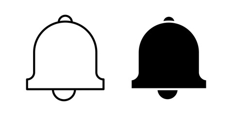 Fototapeta premium Notification bell icon line logos kit