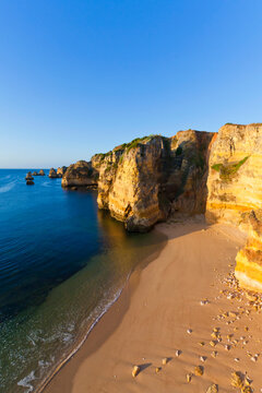 Portugal, Lagos, View of Dona Ana beach