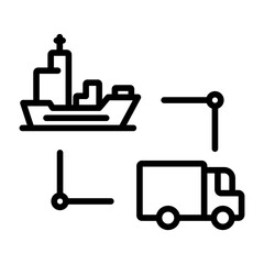 Obraz premium Import Export Icon