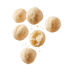 Fototapeta premium Potato dumplings placed on a surface showing their size and texture for viewing in a kitchen setting