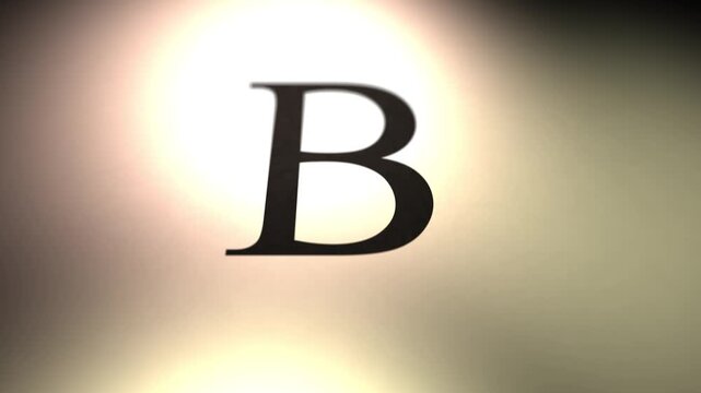 Cinematic Letter Sliding Across Camera - B