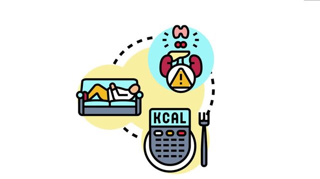 Body mass index concept showing human organs, sedentary lifestyle, and calorie tracking representing health assessment, metabolism, nutrition, and weight management
