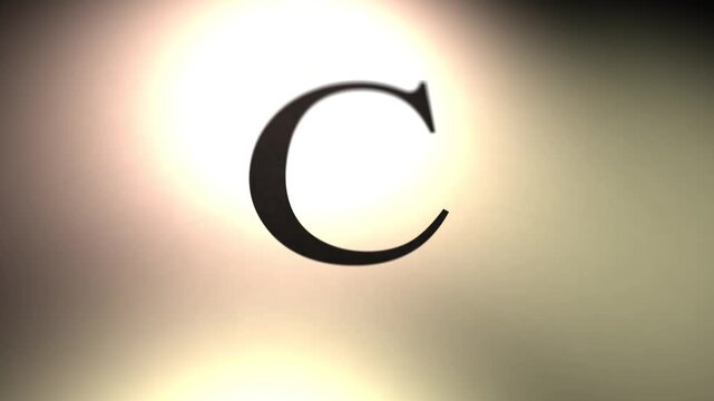 Cinematic Letter Sliding Across Camera - C.