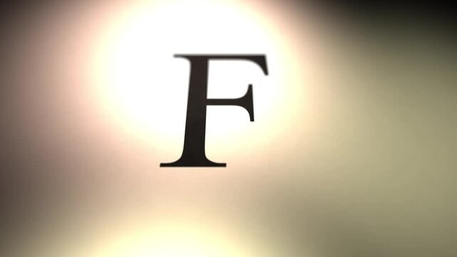 Cinematic Letter Sliding Across Camera - F