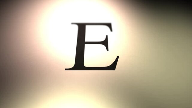 Cinematic Letter Sliding Across Camera - E