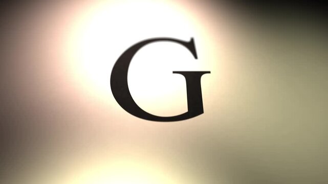 Cinematic Letter Sliding Across Camera - G