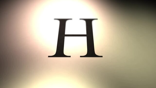 Cinematic Letter Sliding Across Camera - H.