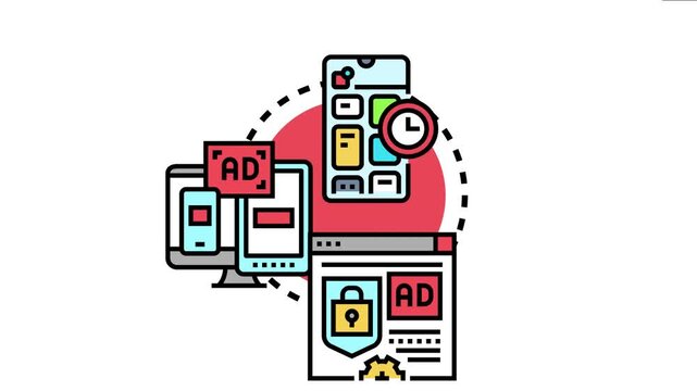 Ad blocking program protecting digital experience from unwanted advertisements, ensuring online security and content control across various devices