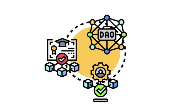 Decentralized autonomous organization - dao - concept leveraging blockchain technology for secure. Transparent