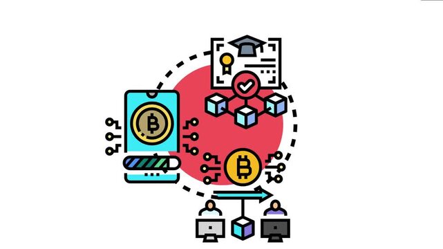 Blockchain payment confirming digital currency transaction process, representing secure peer to peer financial exchange with validation and decentralized distributed ledger technology