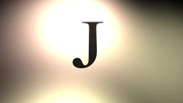 Cinematic Letter Sliding Across Camera - J