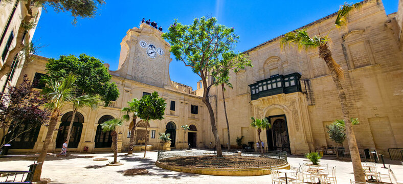 The historic courtyard of Grand Master's Palace in Valletta, Malta