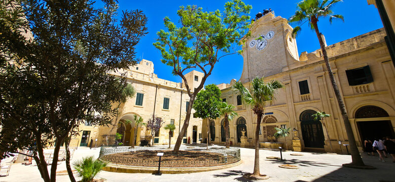 The historic courtyard of Grand Master's Palace in Valletta, Malta