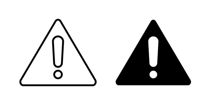 Attention icon simple symbols bundle