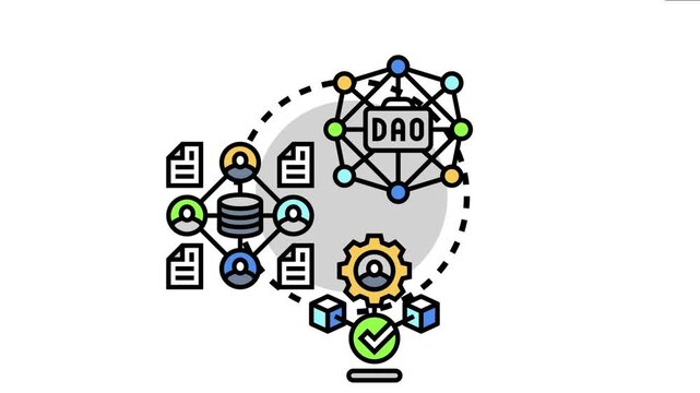 Decentralized autonomous organization - dao - offering transparent and secure digital management through blockchain distributed ledger technology for community decision making