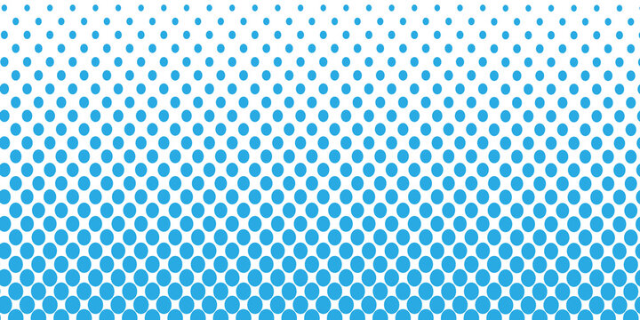 Blue Halftone Dot Gradient Background Abstract Modern Circle Pattern