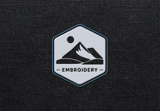 Embroidered Badge Patch Mockup