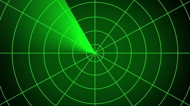 Aircraft signal and guidance hud icon radar animated .Radar screen animation. Signal transmitted sonar radar .Radar point to detect enemy position. 4k Scanning Submarine Radar 