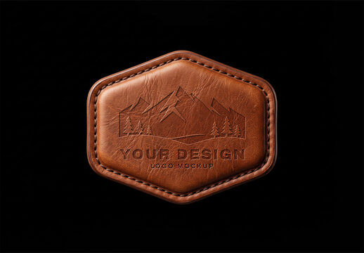 Leather Badge Mockup