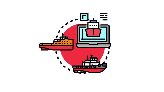 Vessels and ships being designed, built, and transported, symbolizing cargo delivery, logistics, and digital engineering processes for maritime shipping