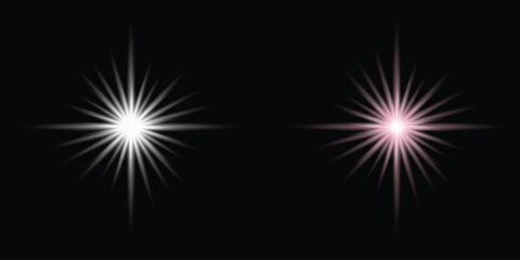Fototapeta premium Abstract light effect background with glowing particles and soft lens flare bokeh overlay.