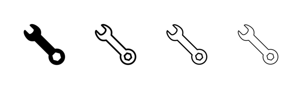 Wrench icon logo design. repair icon. tools sign and symbol