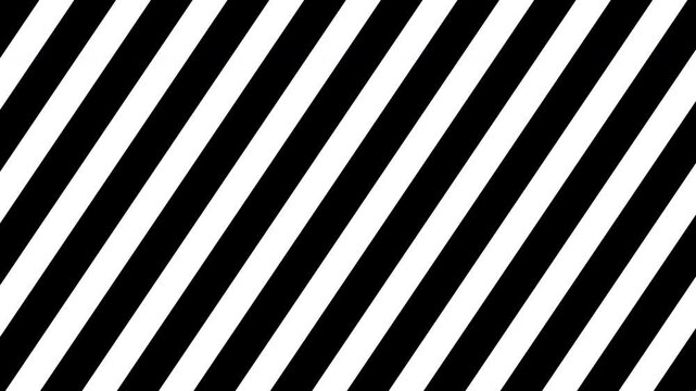 Black and white diagonal lines scrolling perfect loop background