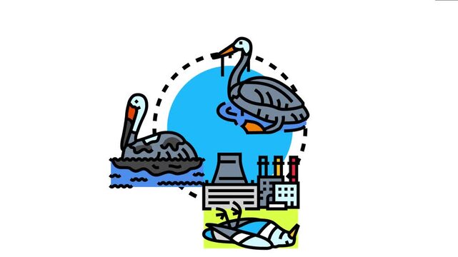 Bird dropping cycle affecting aquatic birds and the surrounding ecosystem, environmental pollution and conservation challenges with industrial elements