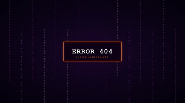 code password hacking effect Neon Violet Intrusion System Failure Error Alert Sequence HD