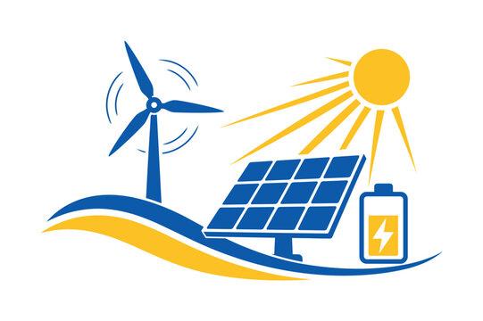 Renewable energy sources including wind, solar, and battery storage