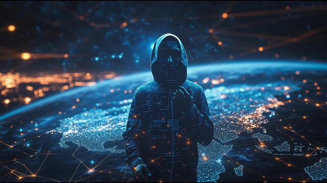 Hackers are planning to hack and attack Zeroday networks and cyber security systems in Smart digital city with connection network reciprocity over the cityscape . Concept of future smart wireless city