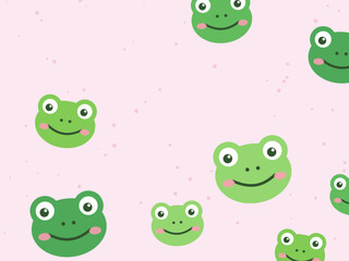 Naklejka premium Happy Frog Character Pattern Baby Design
