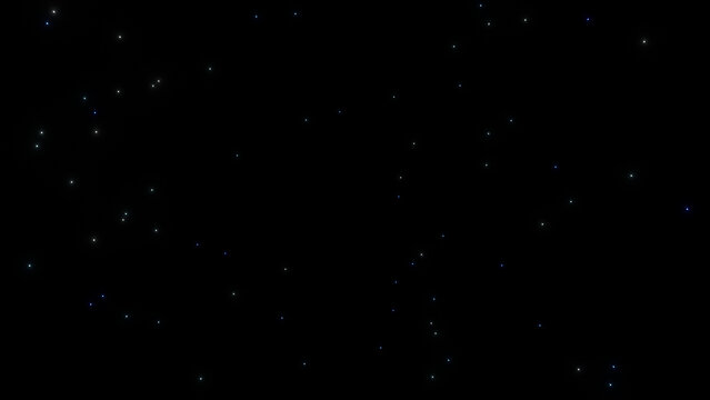 Colorful Star Field with Glowing Multicolor Stars