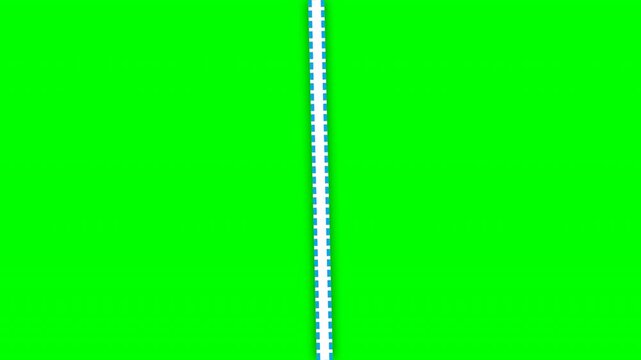 Split screen torn paper divider overlay on green screen