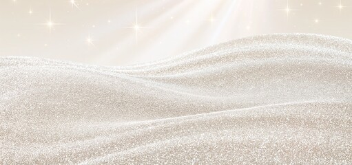 Fototapeta premium Warm-toned festive background with shimmering silver glitter creating a luxurious celebration ambiance.