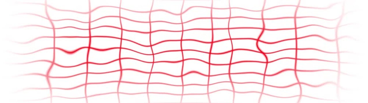 Abstract red wavy grid motion background, digital distortion effect loop, minimalist geometric pattern for modern creative projects