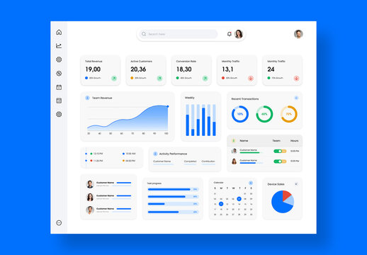 Clean And Modern Business Analytics Dashboard UI