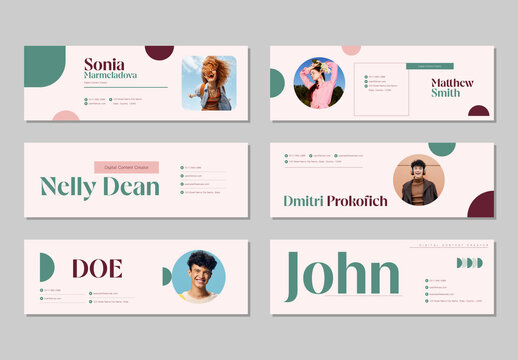 Modern Professional Email Signature Template with Personal Branding