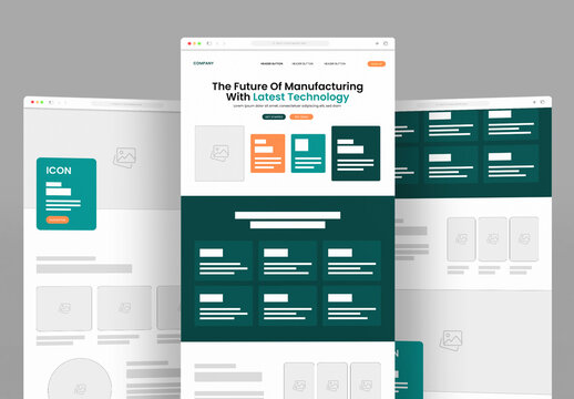 Wireframe Landing Page UX Layout