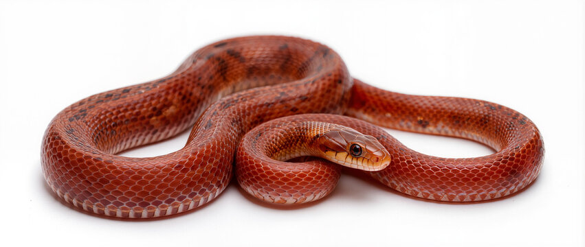 Pygmy Python Isolated on Seamless White Studio Background
