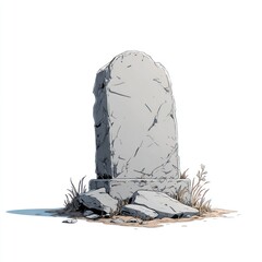 Fototapeta premium Ancient stone monument illustration.