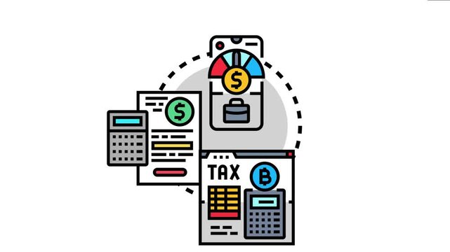 Business professionals reviewing financial documents and tax forms, calculating capital feasibility with a digital app for project verification and investment planning